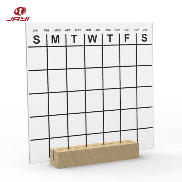 Acrylic Desk  Calendar With Wood Stand - Jayi Acrylic