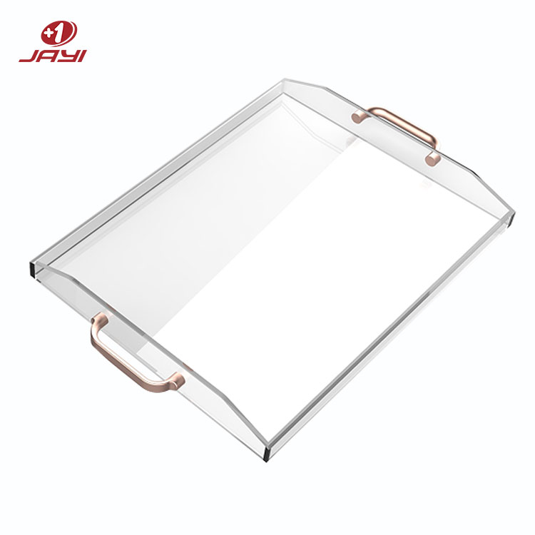 Acrylic Tray with Metal Handle