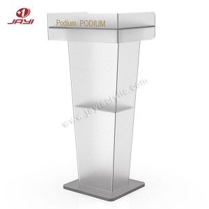 Frosted Acrylic Podium with  Logo - Jayi Acrylic