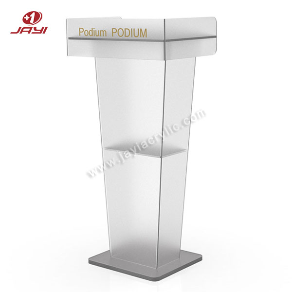 Frosted Acrylic Podium with  Logo - Jayi Acrylic