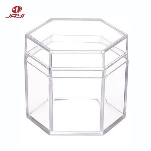 Hexagon Shape Acrylic Box with Lid