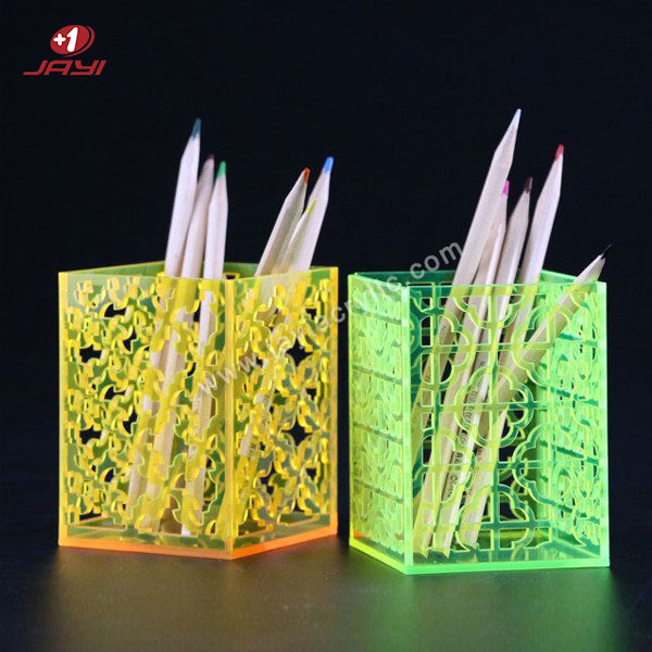 Hollow Out Acrylic Pen Holder - Jayi  Acrylic