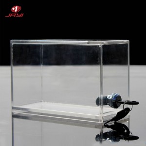 clear acrylic donation box with lock